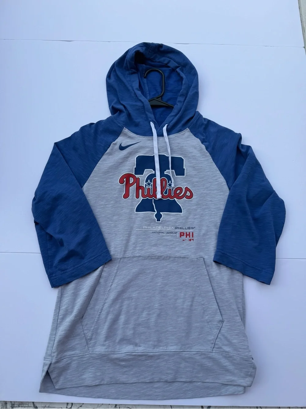 Nike Philadelphia Phillies Authentic Collection Flux Dri-FIT 3/4-Sleeve Hooded T